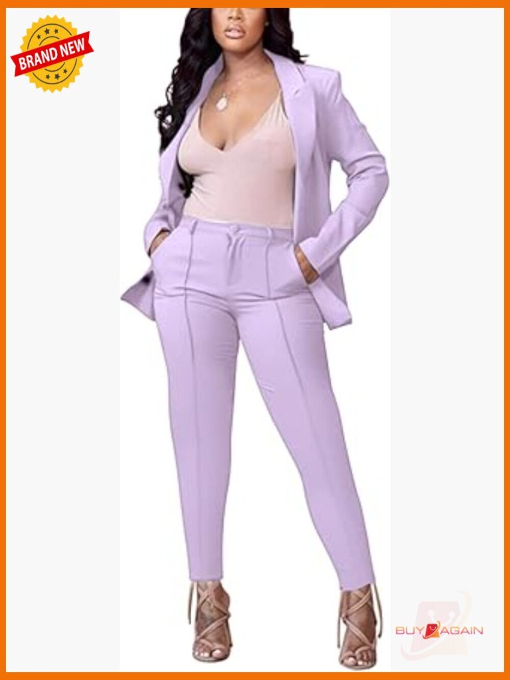 2 Piece Blazer & Pants Set Long Sleeve Business Suit